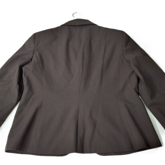Michael Kors Womans Business Career Suit Blazer Jacket Sz 12 Matte Brown Fitted - Picture 12 of 16